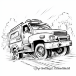 Dramatic Ambulance in Action Coloring Pages 3