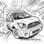Dramatic Ambulance in Action Coloring Pages 4