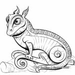 Dramatic Flap-Neck Chameleon Coloring Pages 1