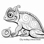 Dramatic Flap-Neck Chameleon Coloring Pages 2