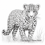 Dramatic Leopard Wildcat Coloring Pages 1