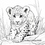 Dramatic Leopard Wildcat Coloring Pages 2
