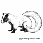 Dramatic Striped Skunk Coloring Pages 1