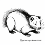 Dramatic Striped Skunk Coloring Pages 2