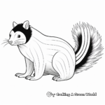 Dramatic Striped Skunk Coloring Pages 4