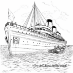 Dramatic Titanic Capsizing Coloring Pages 2