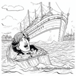Dramatic Titanic Capsizing Coloring Pages 4