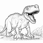 Dramatic Tyrannosaurus Rex Adult Coloring Pages 2