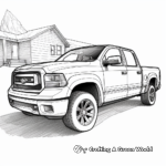 Draw-and-Color Dodge RAM Pickup Truck Coloring Pages 3
