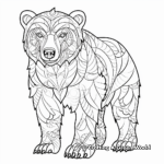 Drawing-Inspired Polar Bear Coloring Pages for Adults 1