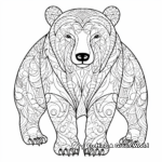 Drawing-Inspired Polar Bear Coloring Pages for Adults 3