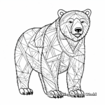 Drawing-Inspired Polar Bear Coloring Pages for Adults 4