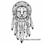 Dream Catcher with Animals Intricate Coloring Pages 2