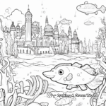 Dreamy Underwater Octopus Scene Coloring Pages 4