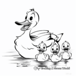 Ducks in a Row: Family-Scene Coloring Pages 1