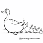 Ducks in a Row: Family-Scene Coloring Pages 2