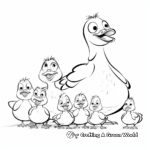 Ducks in a Row: Family-Scene Coloring Pages 4