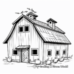 Dutch-Style Barn Coloring Pages 1