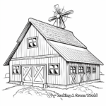 Dutch-Style Barn Coloring Pages 2