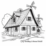 Dutch-Style Barn Coloring Pages 3