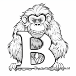 Dynamic 'B' for Bee Coloring Pages 1