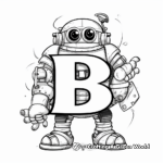 Dynamic 'B' for Bee Coloring Pages 2
