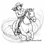 Dynamic Barrel Racing Coloring Pages 2