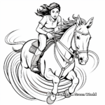 Dynamic Barrel Racing Coloring Pages 3