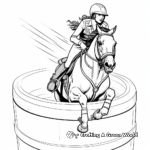 Dynamic Barrel Racing Coloring Pages 4