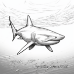Dynamic Bull Shark Chase Coloring Pages 1