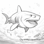 Dynamic Bull Shark Chase Coloring Pages 2