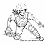 Dynamic Catcher Softball Coloring Pages 2