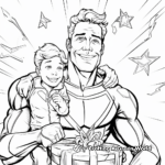 Dynamic Dad's Superhero Birthday Coloring Pages 2