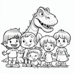 Dynamic Dinosaur Family Coloring Pages: Parents and Babies 1