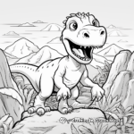 Dynamic Dinosaur Scene Coloring Pages 1