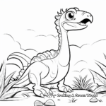 Dynamic Dromaeosaurus Dinosaur Coloring Pages 1