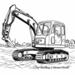 Dynamic Excavator in Action Coloring Pages 1