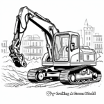 Dynamic Excavator in Action Coloring Pages 2