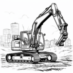 Dynamic Excavator in Action Coloring Pages 3
