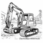 Dynamic Excavator in Action Coloring Pages 4