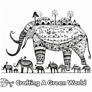Henna Elephant Coloring Pages - Free &amp; Printable!