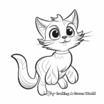 Dynamic Jumping Cat Coloring Pages 2