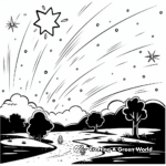 Dynamic Meteor Shower Coloring Pages 2