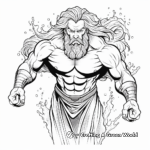 Dynamic Poseidon God of the Sea Coloring Pages 3