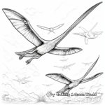 Dynamic Quetzalcoatlus Soaring the Sky Coloring Pages 3