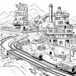 Dynamic Road Building Coloring Page 1