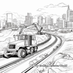 Dynamic Road Building Coloring Page 4