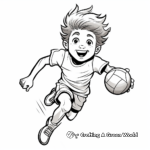 Dynamic Volleyball Player Action Coloring Pages 2