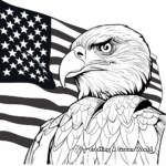 Eagle and Flag Veterans Day Coloring Sheets 4
