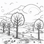 Early Morning Misty Forest Coloring Pages 2